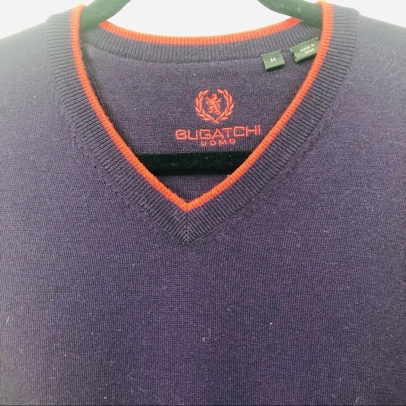 Bugatchi‎ Men’s purple and red v-neck sweater M - Picture 2 of 12